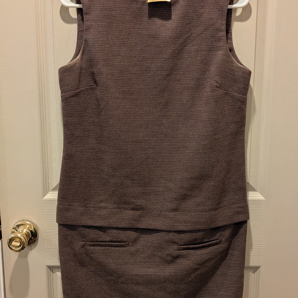 ABS Allen Schwartz Chocolate Skirt Set